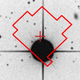 Image showing host star Pi Mensae (big black dot), around which the new planet was discovered. The red lines show the boundary of the TESS aperture.